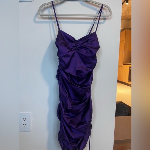 For Love And Lemons Purple Polka Dot Dress - Picture 1 of 6